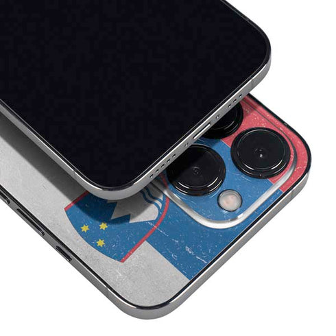 Slovenia Flag Distressed iPhone 14 Pro Skin